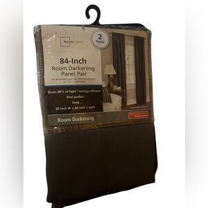 Mainstays Gray Room Darkening Panel Pair